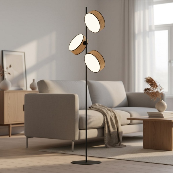 Lampa podłogowa DRUMZ LP3 RATTAN - Emibig