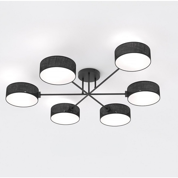 Lampa sufitowa MAGA 6 BLACK - Emibig