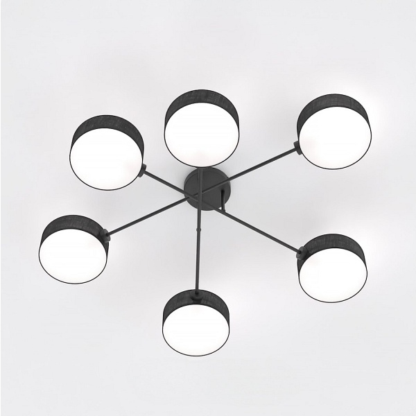 Lampa sufitowa MAGA 6 BLACK - Emibig