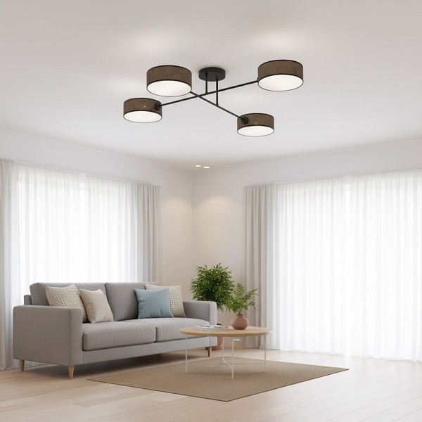 Lampa sufitowa MAGA 4 BROWN - Emibig