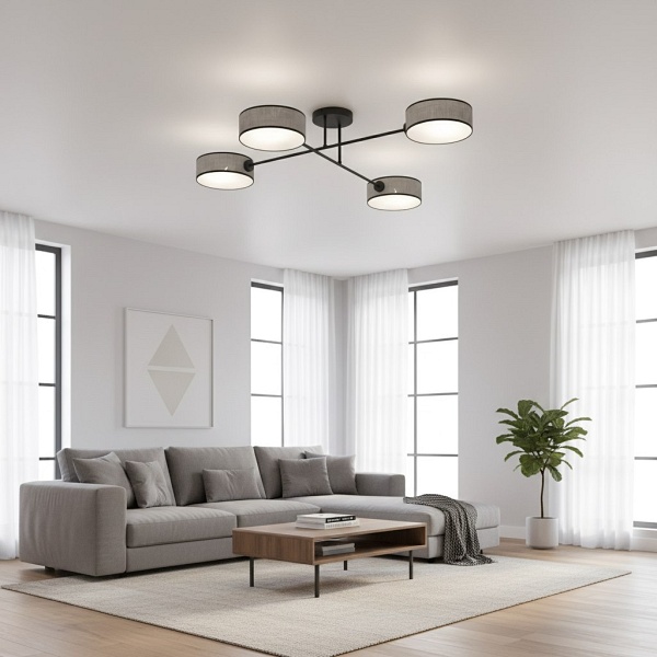 Lampa sufitowa MAGA 4 GRAY - Emibig