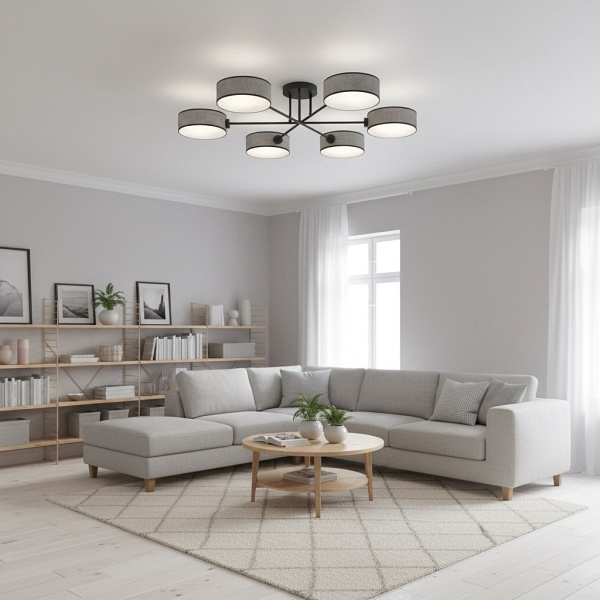 Lampa sufitowa MAGA 6 GRAY - Emibig