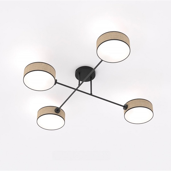 Lampa sufitowa MAGA 4 RATTAN - Emibig