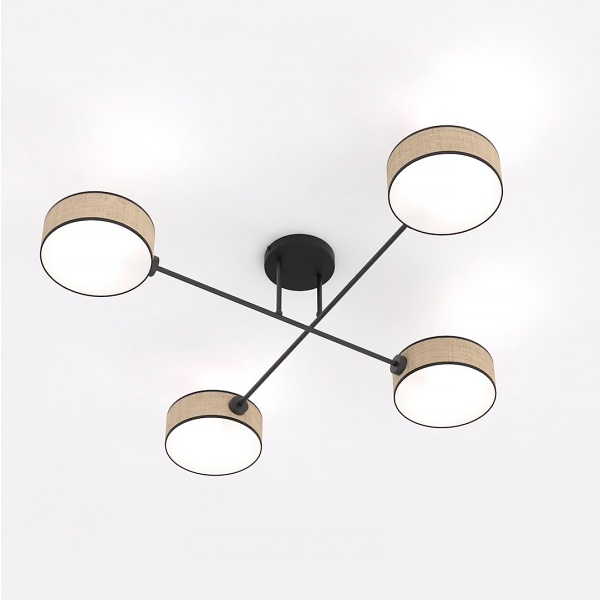 Lampa sufitowa MAGA 4 RATTAN - Emibig