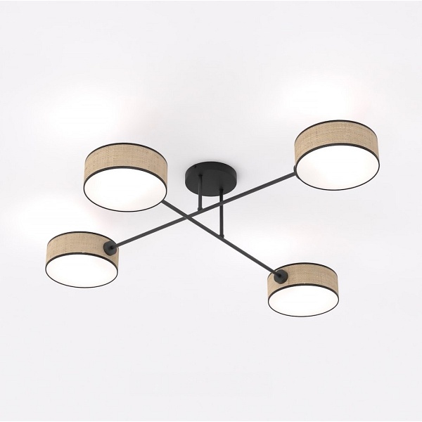 Lampa sufitowa MAGA 4 RATTAN - Emibig