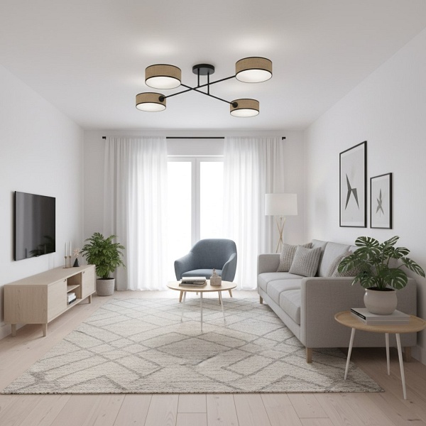 Lampa sufitowa MAGA 4 RATTAN - Emibig