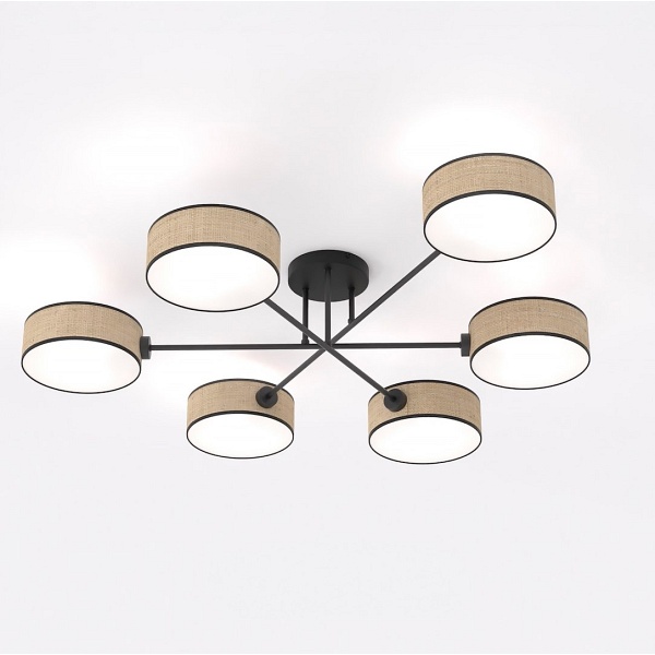 Lampa sufitowa MAGA 6 RATTAN - Emibig
