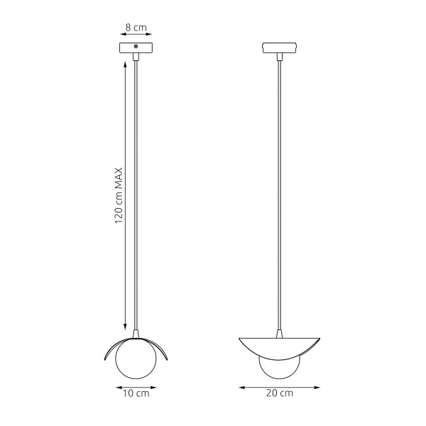 Lampa wisząca RITUAL 1 WHITE - Emibig