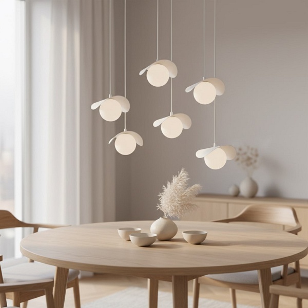 Lampa wisząca RITUAL 6 WHITE - Emibig
