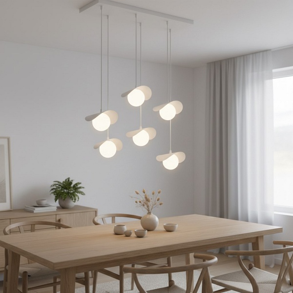 Lampa wisząca RITUAL 6 WHITE - Emibig