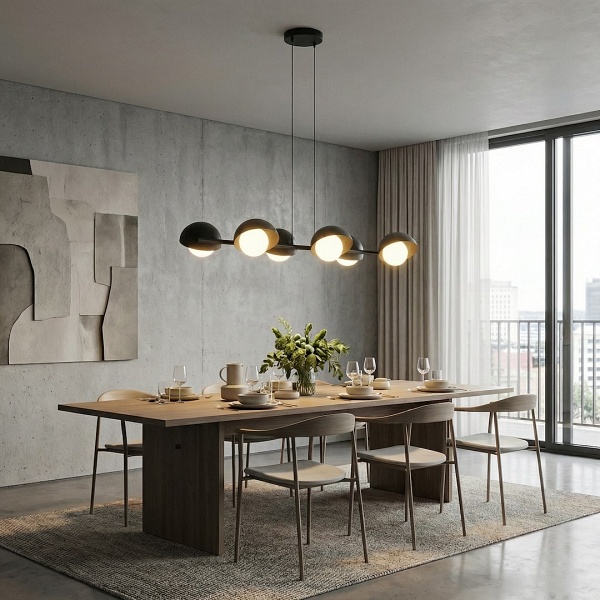 Lampa wisząca BOOM 6 BLACK - Emibig