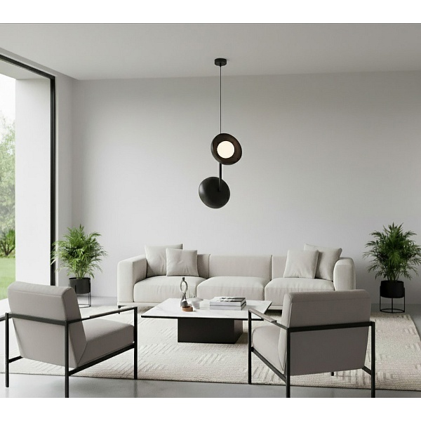 Lampa wisząca VANILA 2 BLACK - Emibig