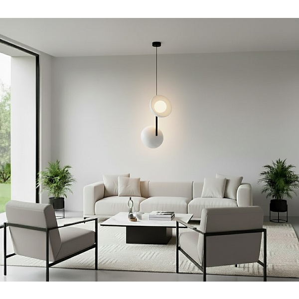 Lampa wisząca VANILA 2 BL GRAY - Emibig