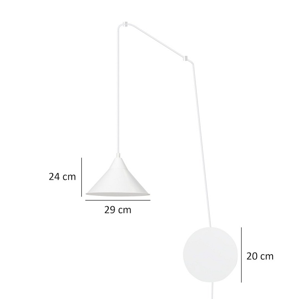 Lampa wisząca ABRAMO 1 WHITE - Emibig