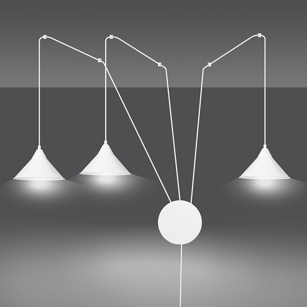 Lampa wisząca ABRAMO 3 WHITE - Emibig