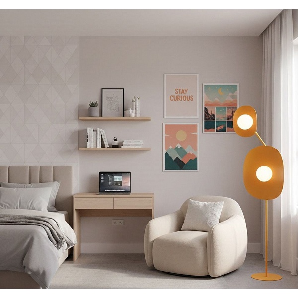 Lampa podłogowa DELULU LP2 ORANGE - Emibig