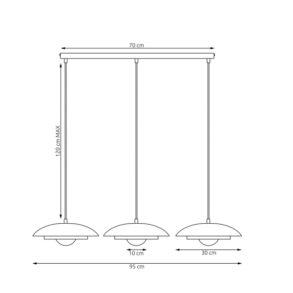 Lampa wisząca SKIN 3 WH MOKKA - Emibig