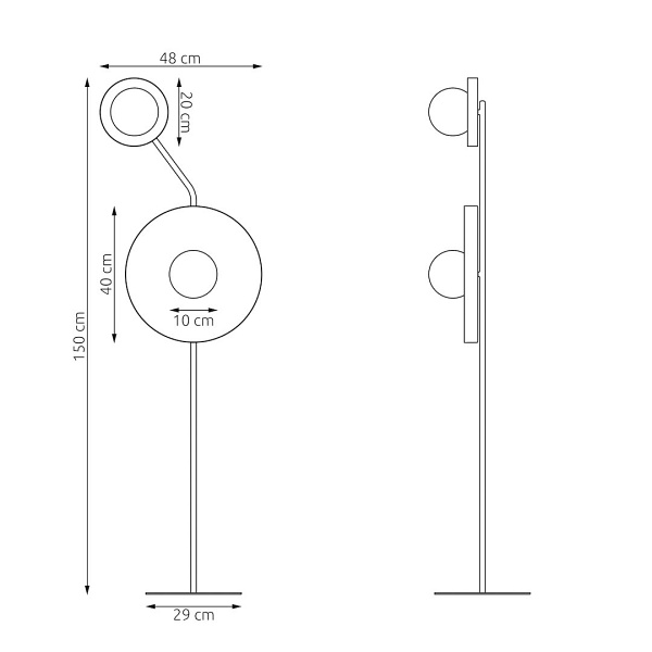 Lampa podłogowa KISS LP2 BL MOKKA - Emibig