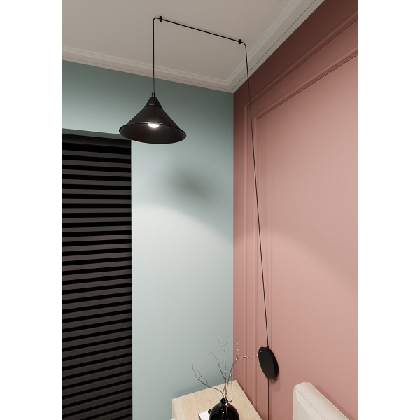 Lampa wisząca ABRAMO 1 BLACK - Emibig