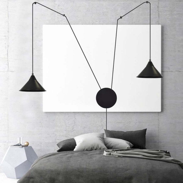 Lampa wisząca ABRAMO 2 BLACK - Emibig
