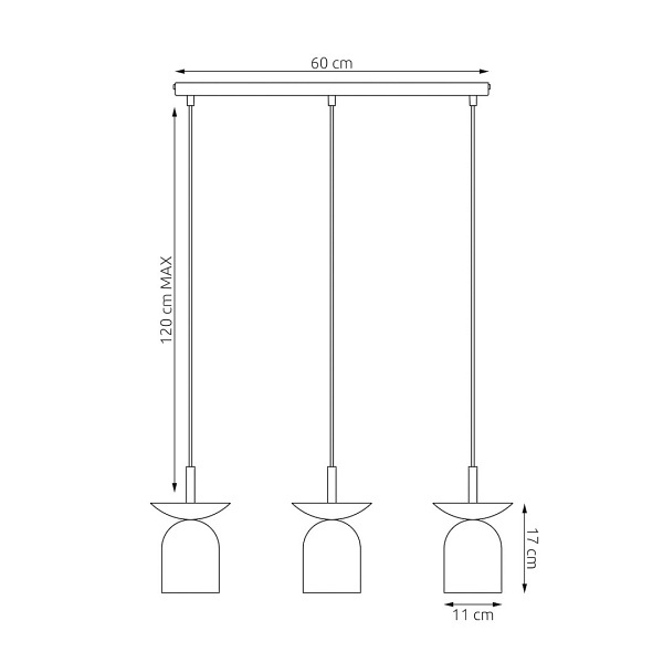 Lampa wisząca EGO 3 BL WHITE - Emibig