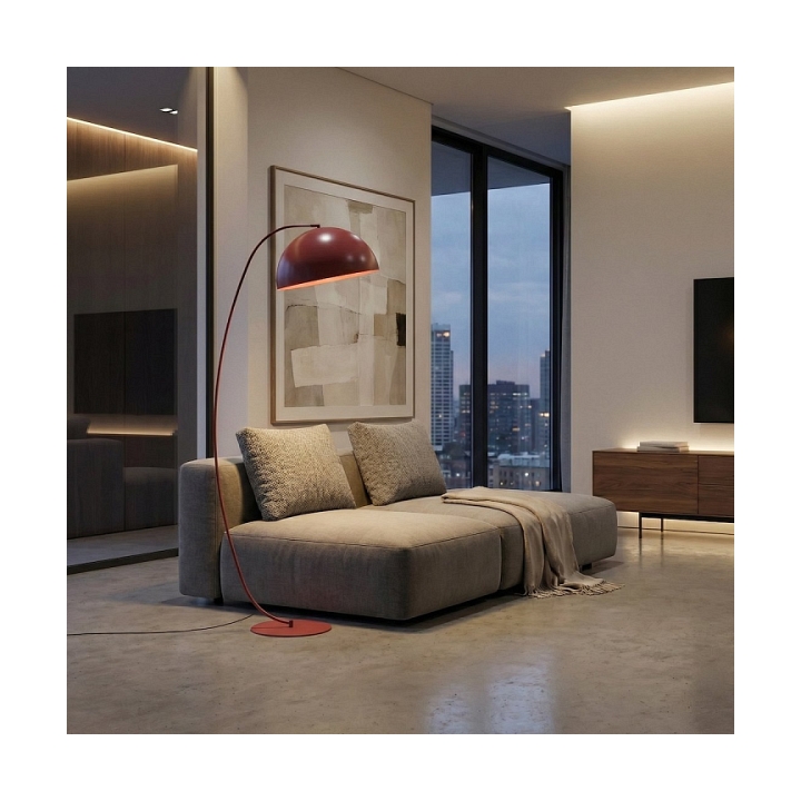 Lampa podłogowa ARCOS LP1 BURGUNDY - Emibig