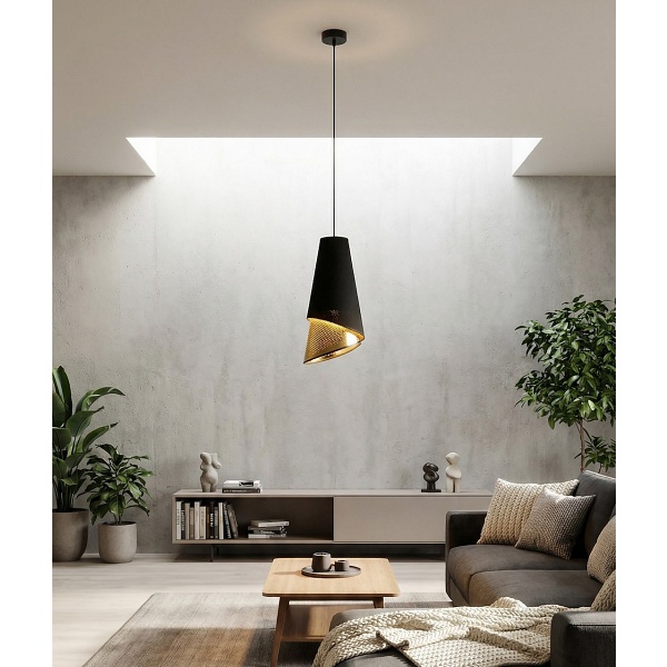 Lampa wisząca MODA 1 BL GOLD - Emibig