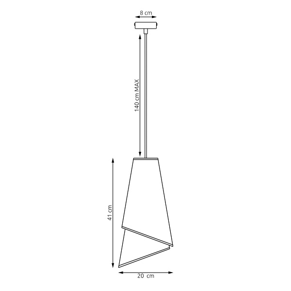 Lampa wisząca MODA 1 BL GOLD - Emibig