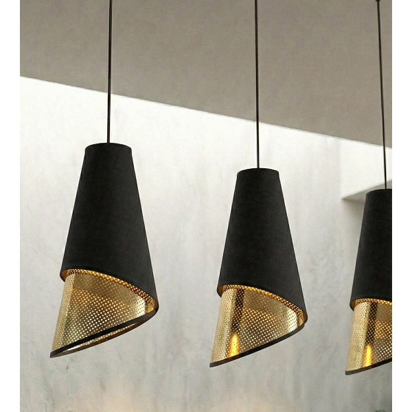 Lampa wisząca MODA 3 BL GOLD - Emibig