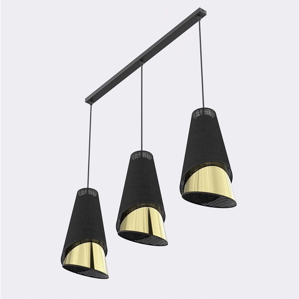 Lampa wisząca MODA 3 BL GOLD - Emibig