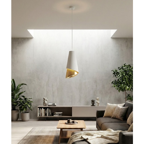 Lampa wisząca MODA 1 WH GOLD - Emibig