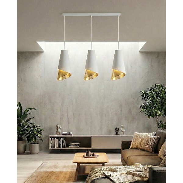 Lampa wisząca MODA 3 WH GOLD - Emibig
