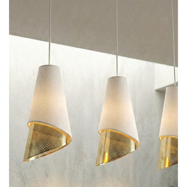 Lampa wisząca MODA 3 WH GOLD - Emibig