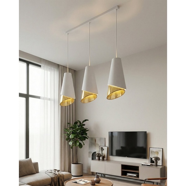 Lampa wisząca MODA 3 WH GOLD - Emibig