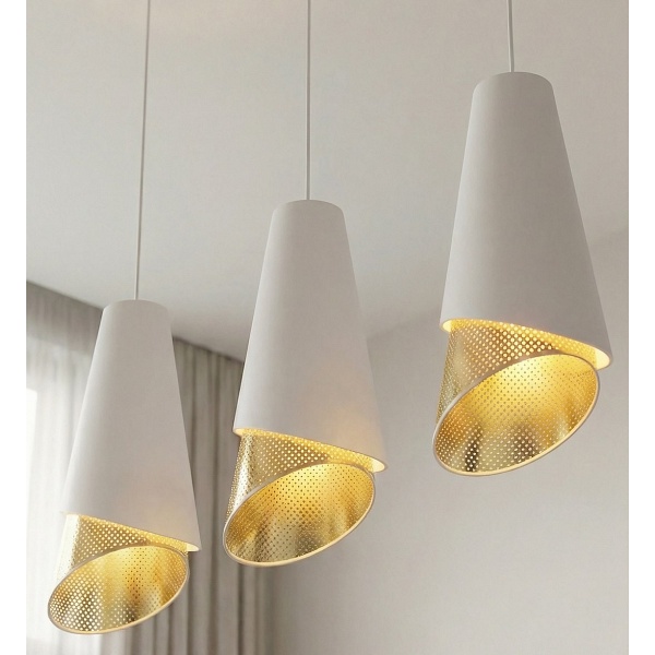 Lampa wisząca MODA 3 WH GOLD - Emibig