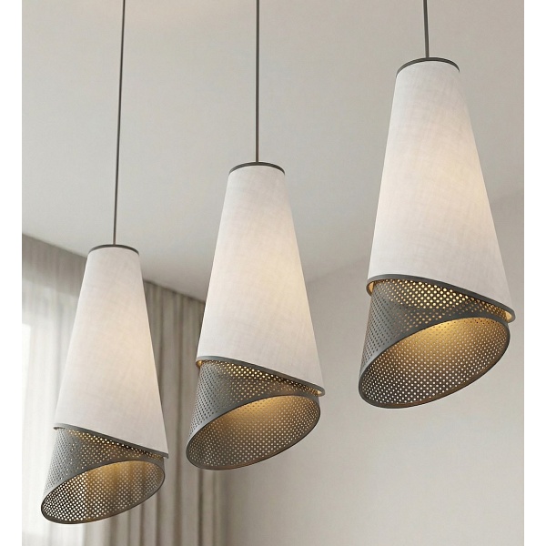 Lampa wisząca MODA 3 BL GRAY - Emibig