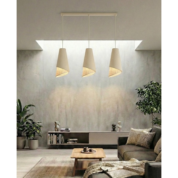 Lampa wisząca MODA 3 MO RATTAN - Emibig