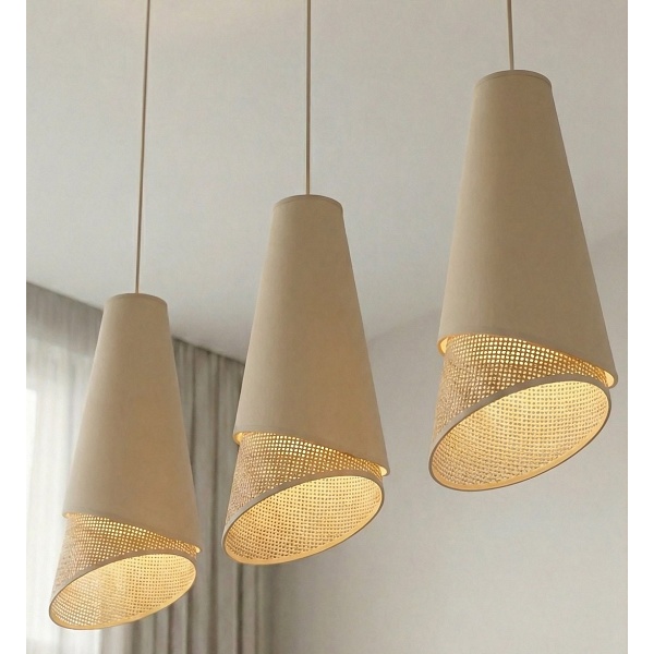 Lampa wisząca MODA 3 MO RATTAN - Emibig