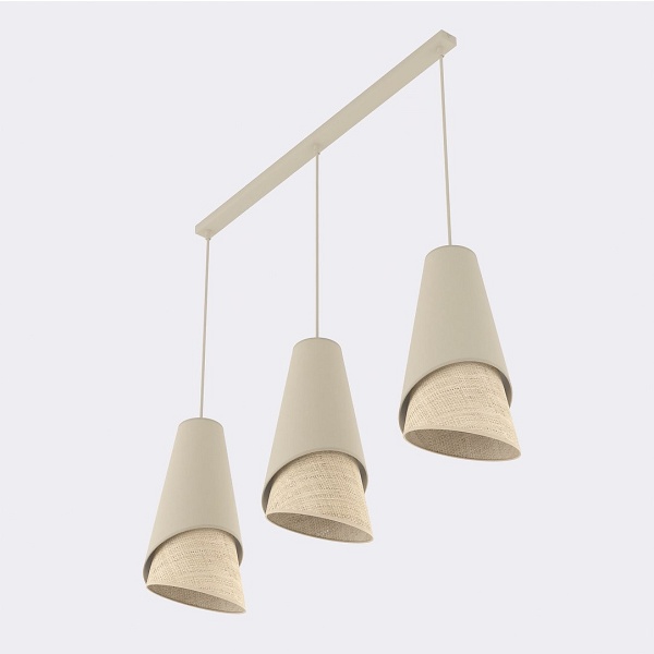 Lampa wisząca MODA 3 MO RATTAN - Emibig