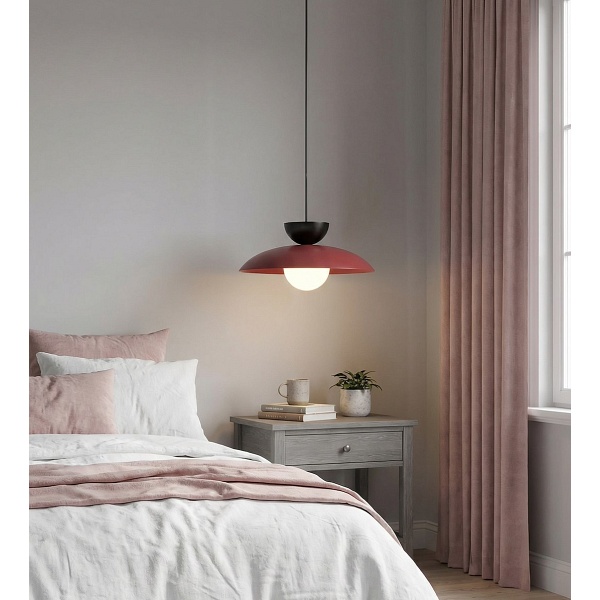 Lampa wisząca MULAN 1 BURGUNDY BL - Emibig