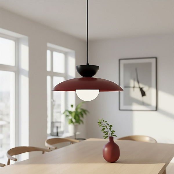 Lampa wisząca MULAN 1 BURGUNDY BL - Emibig