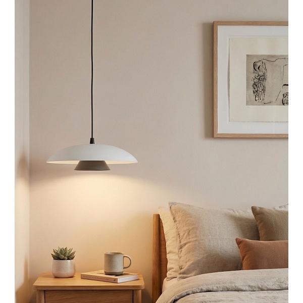 Lampa wisząca BABEL 1 WHITE BL - Emibig