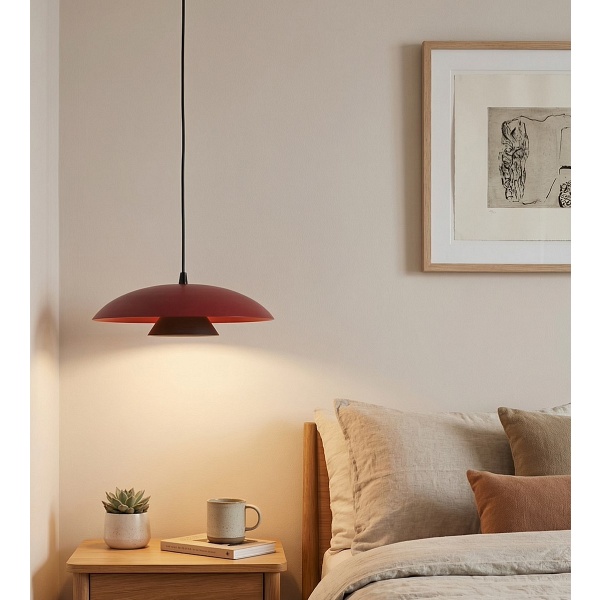 Lampa wisząca BABEL 1 BURGUNDY BL - Emibig