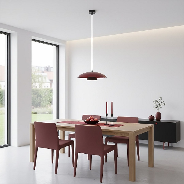 Lampa wisząca BABEL 1 BURGUNDY BL - Emibig