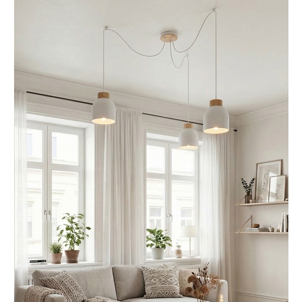 Lampa wisząca KRU 3 WHITE - Emibig