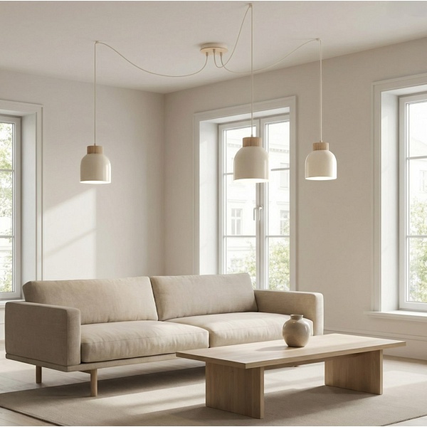 Lampa wisząca KRU 3 WHITE - Emibig