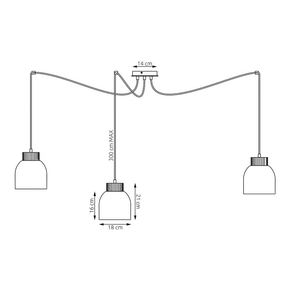 Lampa wisząca KRU 3 WHITE - Emibig