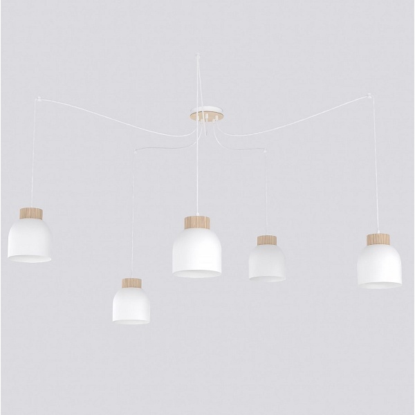 Lampa wisząca KRU 5 WHITE - Emibig