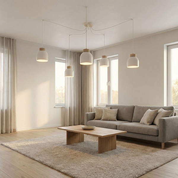 Lampa wisząca KRU 5 WHITE - Emibig