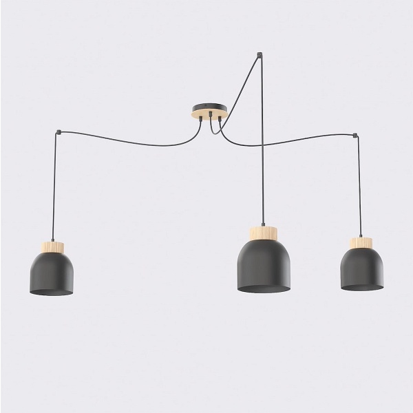 Lampa wisząca KRU 3 BLACK - Emibig